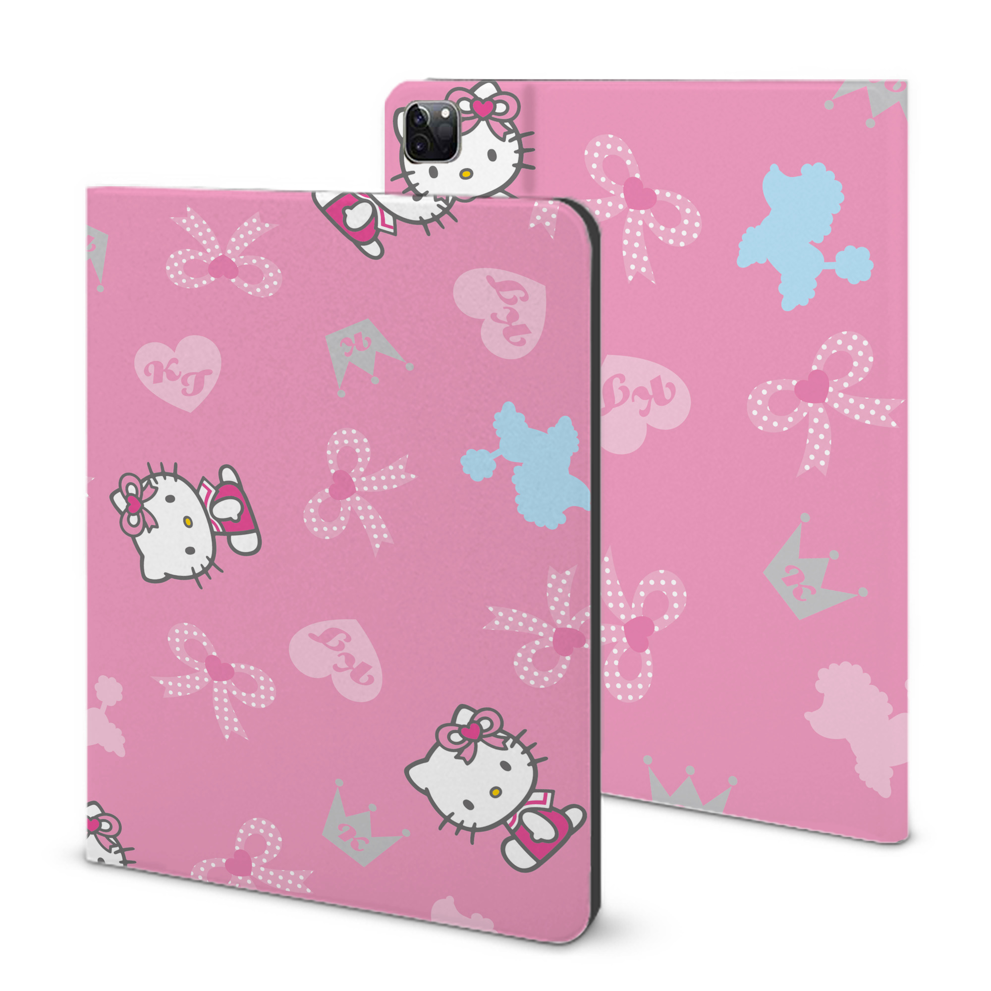 （画像用） Hello Kitty ハローキティ IPad ケース ブック型 PUレザー TPU 耐衝撃 軽量 薄型 ペン収納なし 全面保護 IPad 各モデル対応